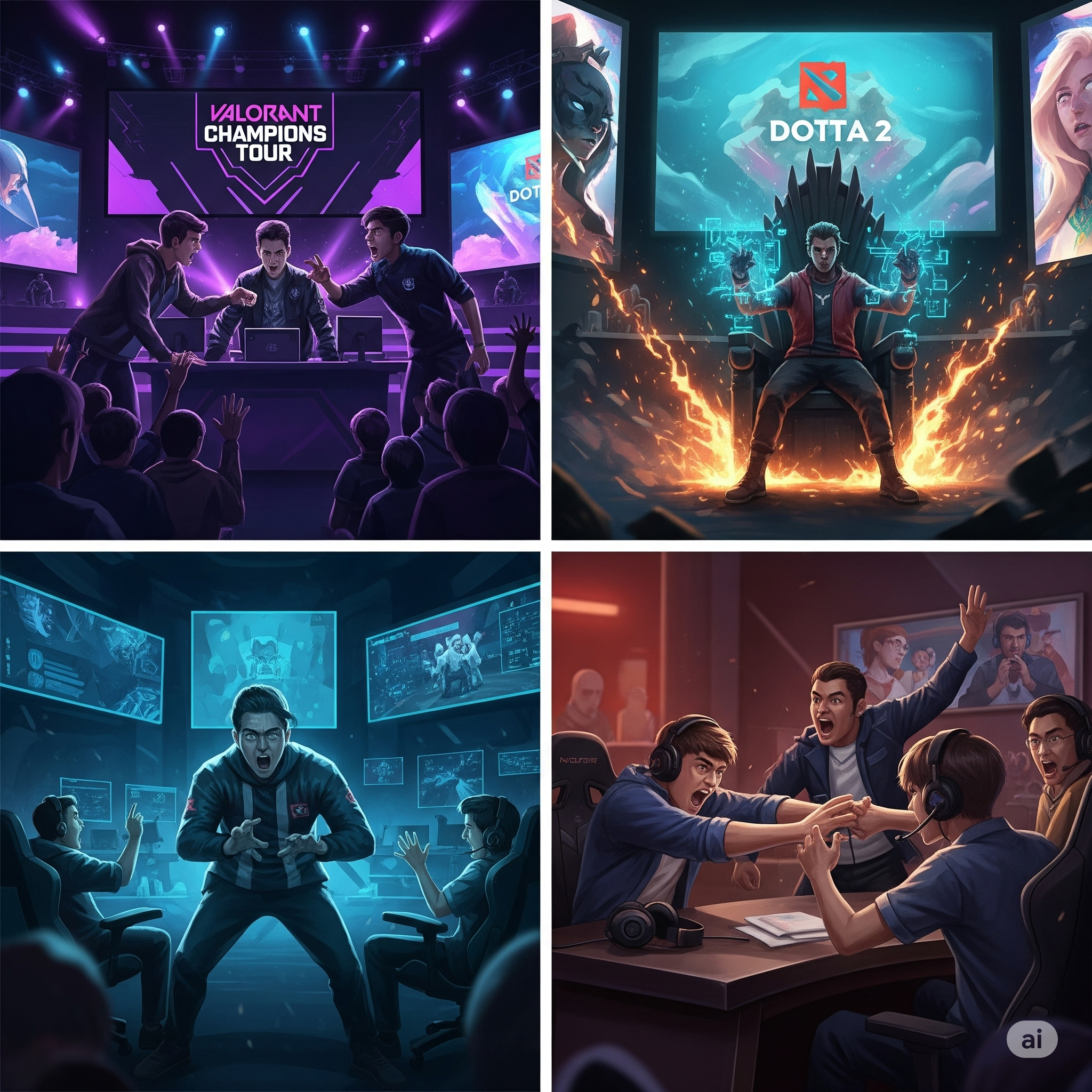 Rangkuman update esports hari ini menyoroti drama dari VCT, DOTA 2, dan MLBB
