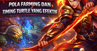 Strategi Jungler E-sport Indonesia dalam mengatur pola farming dan timing Turtle yang efektif di Mobile Legends.