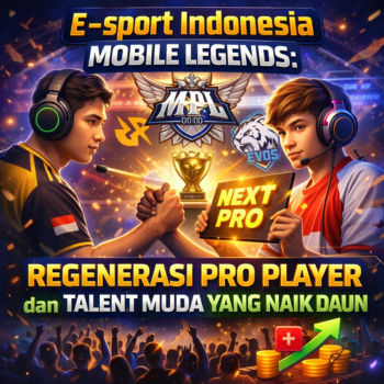 Analisis regenerasi pro player dan talent muda E-sport Indonesia Mobile Legends.