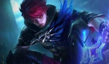 Hero Julian Mobile Legends dalam pose bertarung. Julian merupakan hero yang populer dalam meta E-sport MLBB Indonesia untuk strategi early game agresif.
