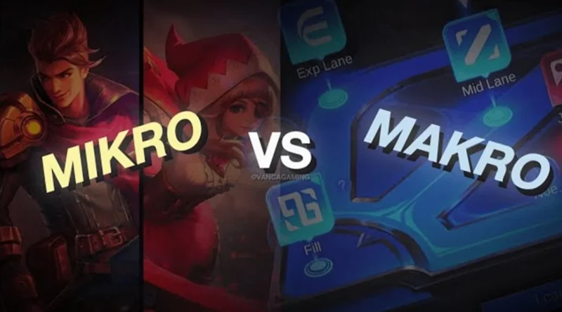 Ilustrasi Panduan Game Mobile Legends mengenai perbandingan strategi mikro vs makro