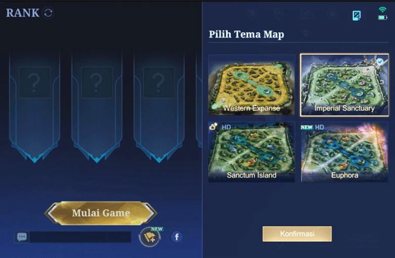 Peta Land of Dawn dalam panduan game Mobile Legends 2026