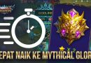 Banner panduan tips & trik cepat naik ke rank Mythical Glory Mobile Legends.