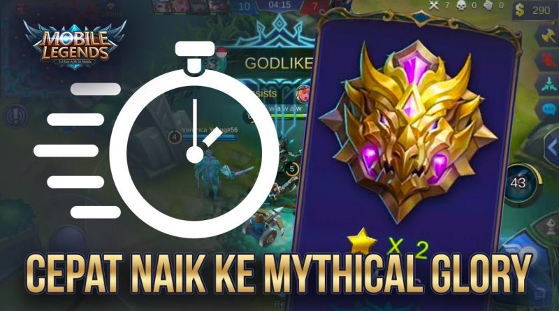 Banner panduan tips & trik cepat naik ke rank Mythical Glory Mobile Legends.